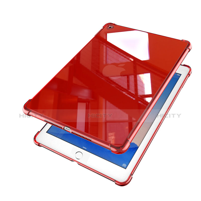 Coque Ultra Fine TPU Souple Housse Etui Transparente H01 pour Apple iPad Air 2 Rouge Plus