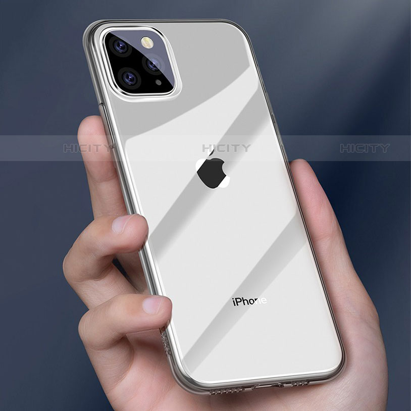 Coque Ultra Fine TPU Souple Housse Etui Transparente H01 pour Apple iPhone 11 Pro Max Gris Plus