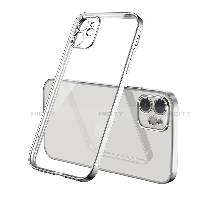 Coque Ultra Fine TPU Souple Housse Etui Transparente H01 pour Apple iPhone 12 Mini Argent Plus