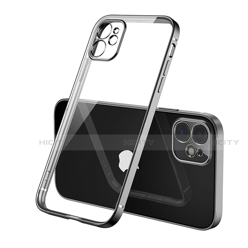 Coque Ultra Fine TPU Souple Housse Etui Transparente H01 pour Apple iPhone 12 Mini Noir Plus