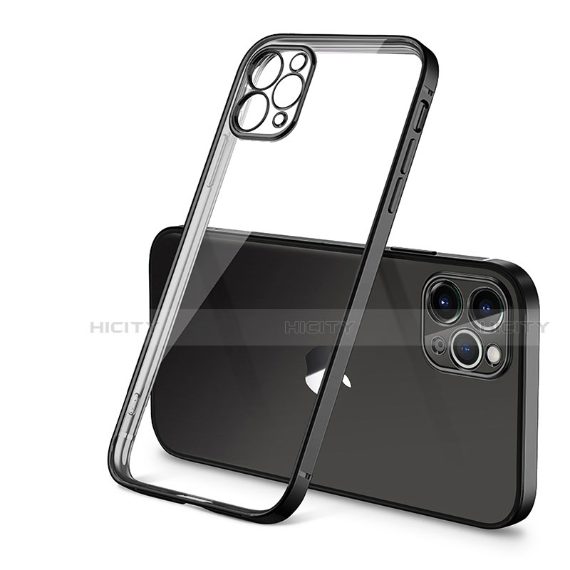 Coque Ultra Fine TPU Souple Housse Etui Transparente H01 pour Apple iPhone 12 Pro Max Noir Plus