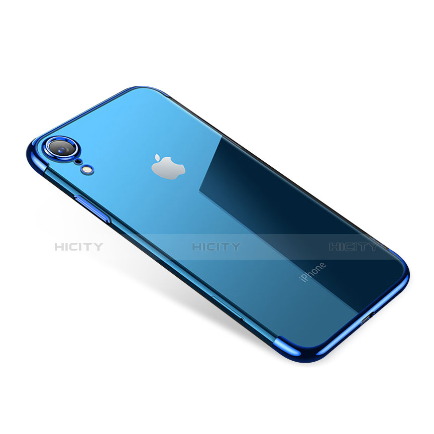 Coque Ultra Fine TPU Souple Housse Etui Transparente H01 pour Apple iPhone XR Bleu Plus