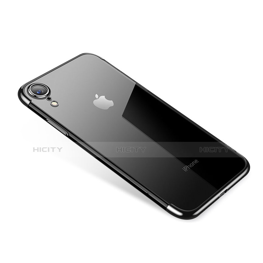 Coque Ultra Fine TPU Souple Housse Etui Transparente H01 pour Apple iPhone XR Noir Plus