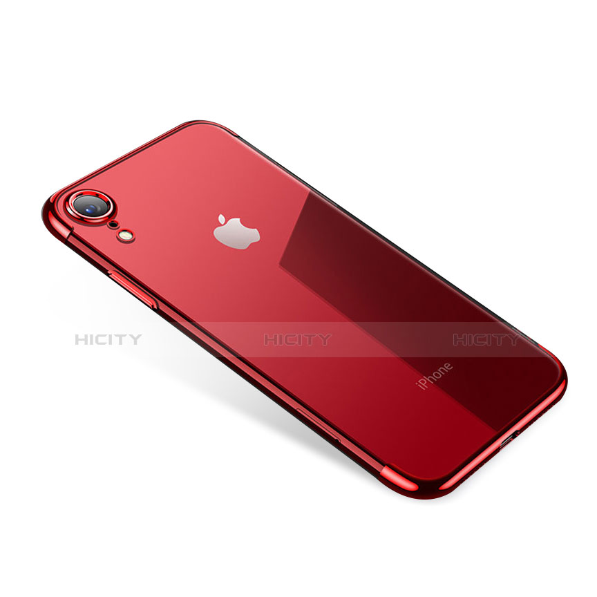 Coque Ultra Fine TPU Souple Housse Etui Transparente H01 pour Apple iPhone XR Rouge Plus
