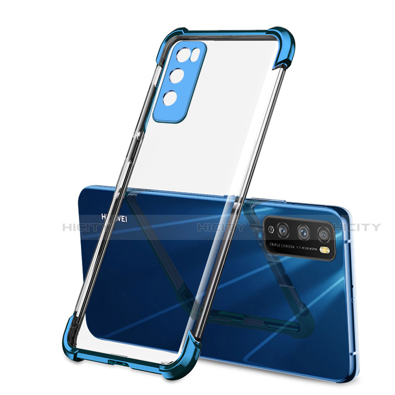 Coque Ultra Fine TPU Souple Housse Etui Transparente H01 pour Huawei Enjoy 20 Pro 5G Bleu Plus