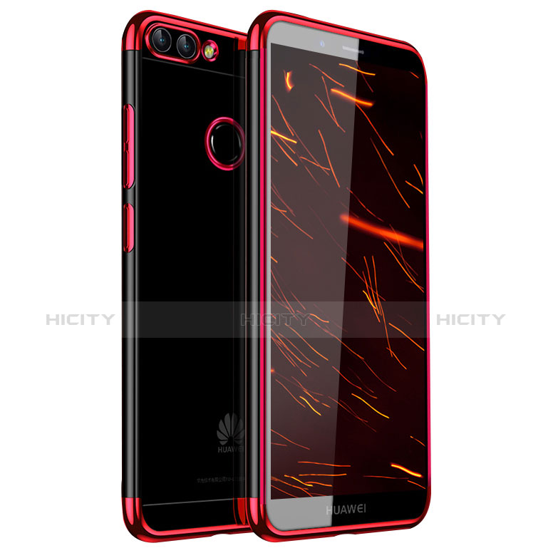 Coque Ultra Fine TPU Souple Housse Etui Transparente H01 pour Huawei Enjoy 7S Rouge Plus