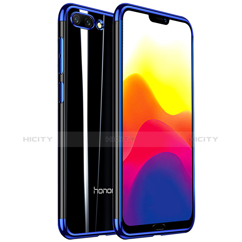 Coque Ultra Fine TPU Souple Housse Etui Transparente H01 pour Huawei Honor 10 Bleu Plus