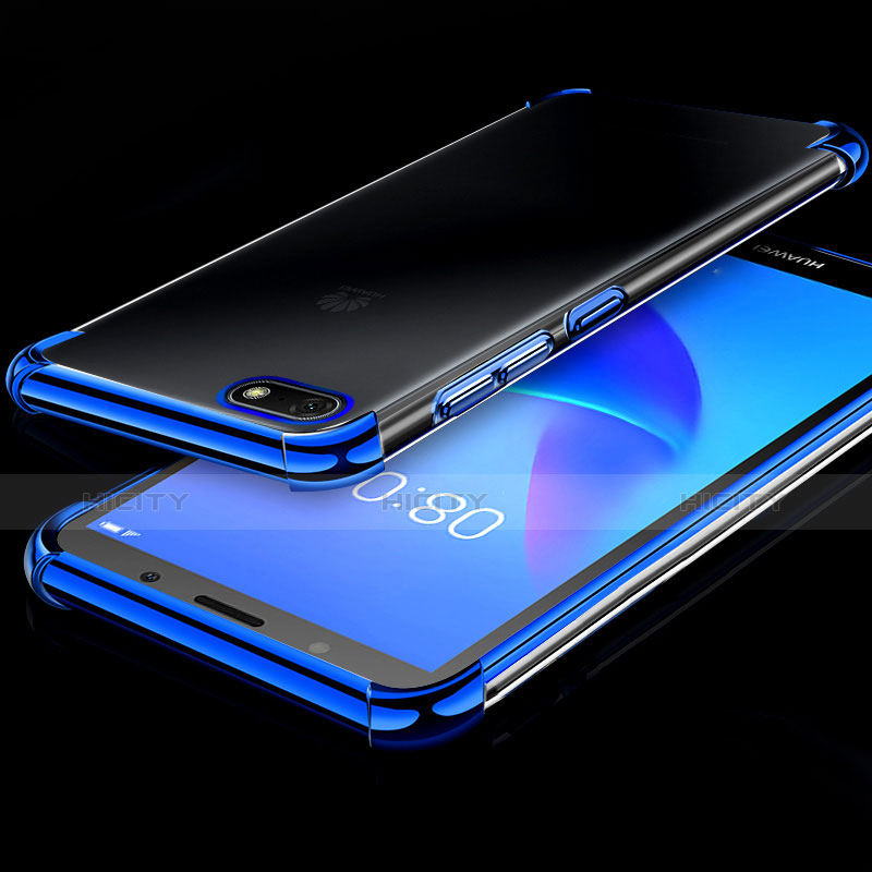 Coque Ultra Fine TPU Souple Housse Etui Transparente H01 pour Huawei Honor 7S Bleu Plus