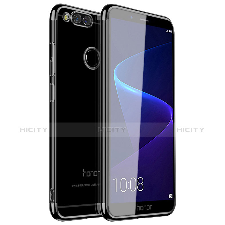 Coque Ultra Fine TPU Souple Housse Etui Transparente H01 pour Huawei Honor 7X Noir Plus