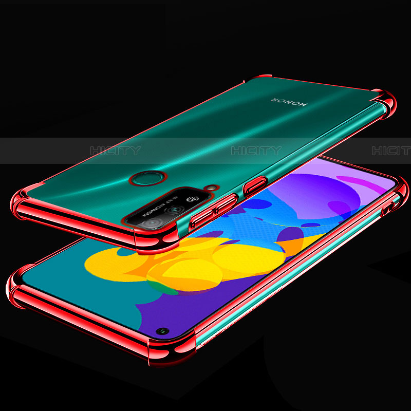 Coque Ultra Fine TPU Souple Housse Etui Transparente H01 pour Huawei Honor Play4T Rouge Plus