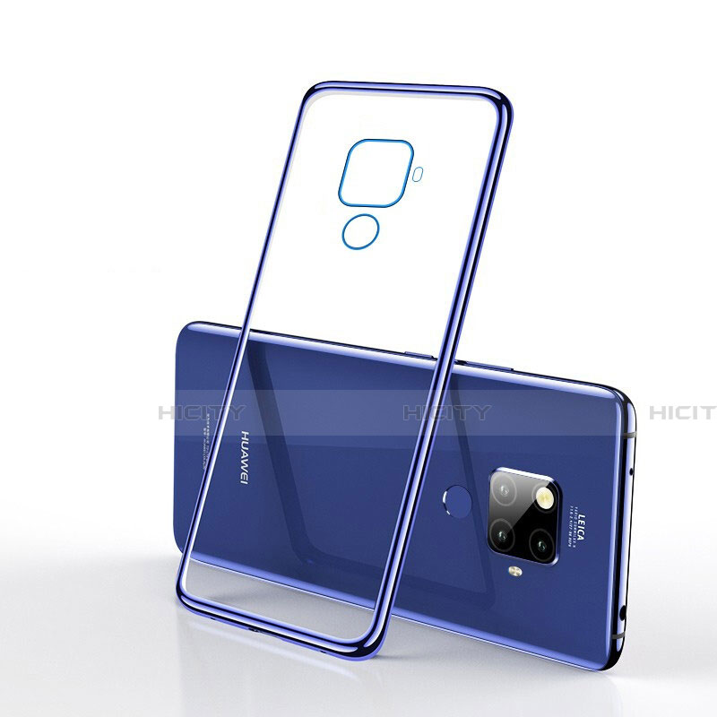 Coque Ultra Fine TPU Souple Housse Etui Transparente H01 pour Huawei Mate 30 Lite Bleu Plus