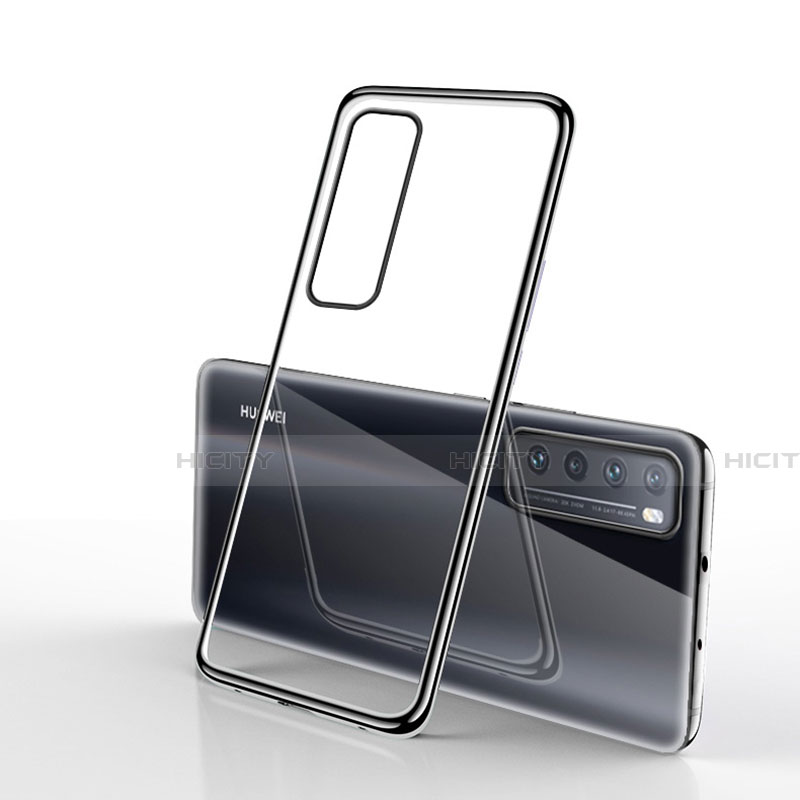 Coque Ultra Fine TPU Souple Housse Etui Transparente H01 pour Huawei Nova 7 5G Noir Plus