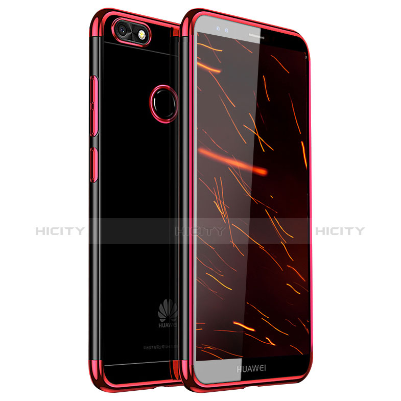 Coque Ultra Fine TPU Souple Housse Etui Transparente H01 pour Huawei P9 Lite Mini Rouge Plus