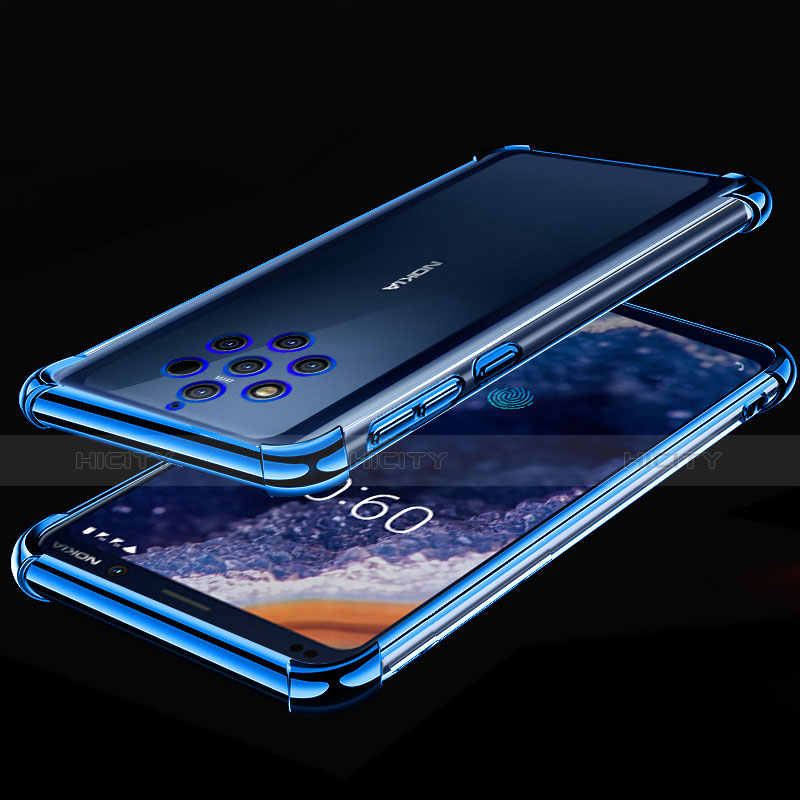 Coque Ultra Fine TPU Souple Housse Etui Transparente H01 pour Nokia 9 PureView Bleu Plus