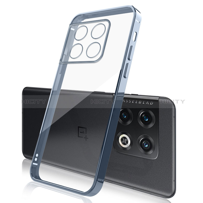 Coque Ultra Fine TPU Souple Housse Etui Transparente H01 pour OnePlus 10 Pro 5G Bleu Plus