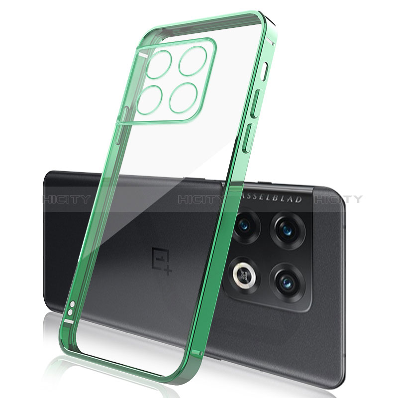 Coque Ultra Fine TPU Souple Housse Etui Transparente H01 pour OnePlus 10 Pro 5G Vert Plus