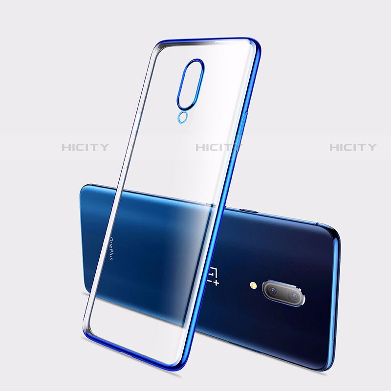 Coque Ultra Fine TPU Souple Housse Etui Transparente H01 pour OnePlus 7 Bleu Plus