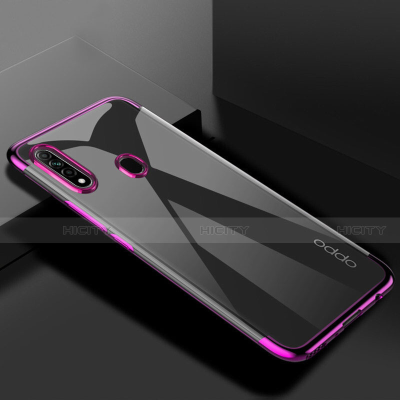 Coque Ultra Fine TPU Souple Housse Etui Transparente H01 pour Oppo A8 Violet Plus