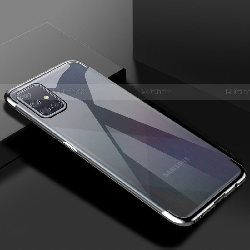 Coque Ultra Fine TPU Souple Housse Etui Transparente H01 pour Samsung Galaxy A51 5G Argent Plus