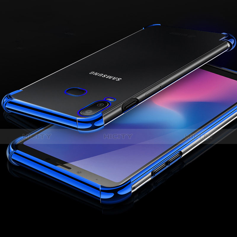 Coque Ultra Fine TPU Souple Housse Etui Transparente H01 pour Samsung Galaxy A6s Bleu Plus