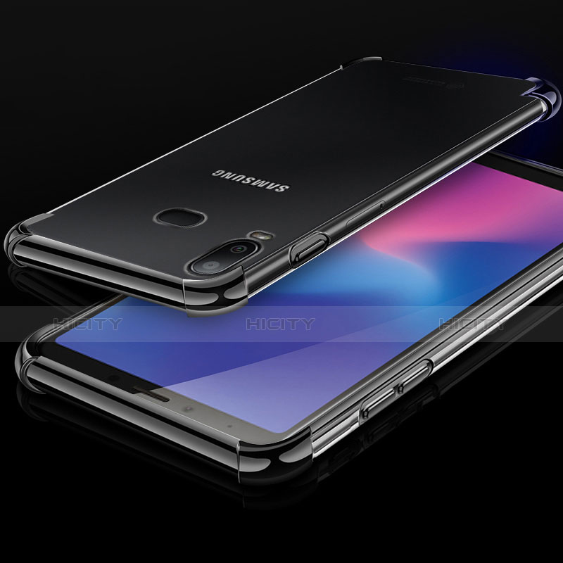 Coque Ultra Fine TPU Souple Housse Etui Transparente H01 pour Samsung Galaxy A6s Noir Plus