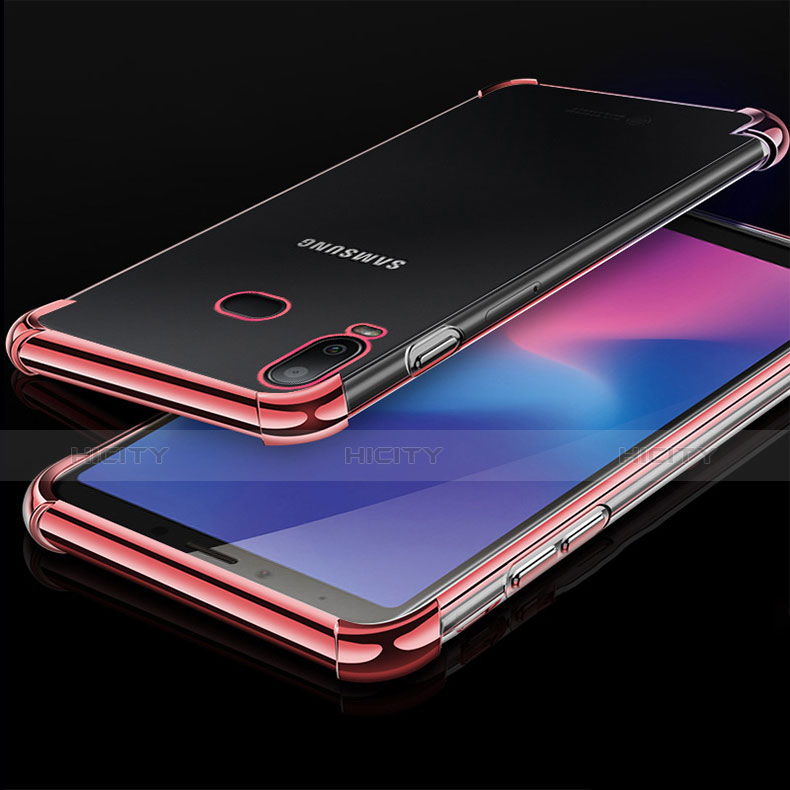 Coque Ultra Fine TPU Souple Housse Etui Transparente H01 pour Samsung Galaxy A6s Or Rose Plus