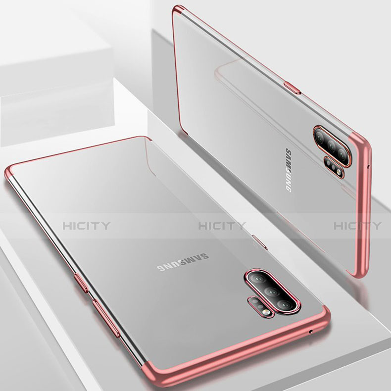 Coque Ultra Fine TPU Souple Housse Etui Transparente H01 pour Samsung Galaxy Note 10 Plus 5G Or Rose Plus