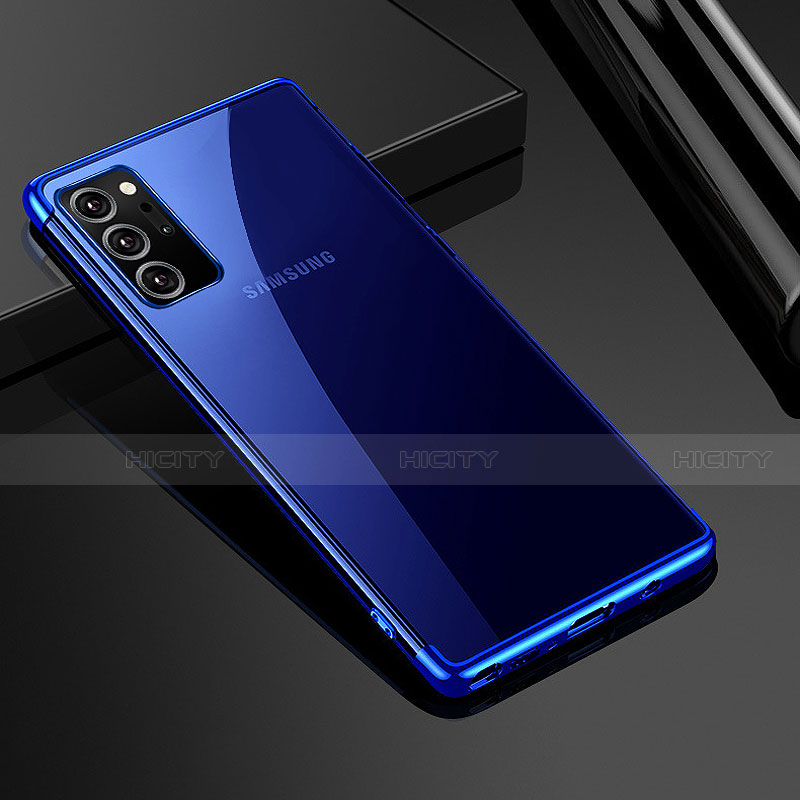 Coque Ultra Fine TPU Souple Housse Etui Transparente H01 pour Samsung Galaxy Note 20 Ultra 5G Bleu Plus
