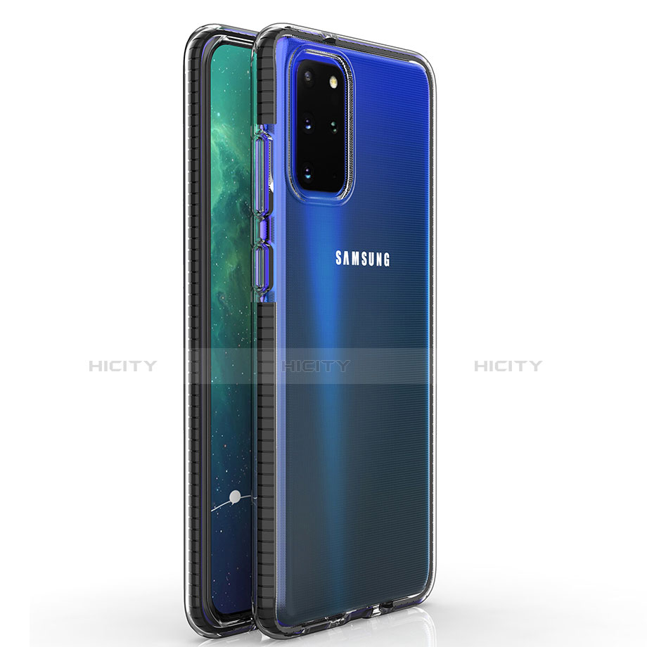 Coque Ultra Fine TPU Souple Housse Etui Transparente H01 pour Samsung Galaxy S20 Plus 5G Noir Plus