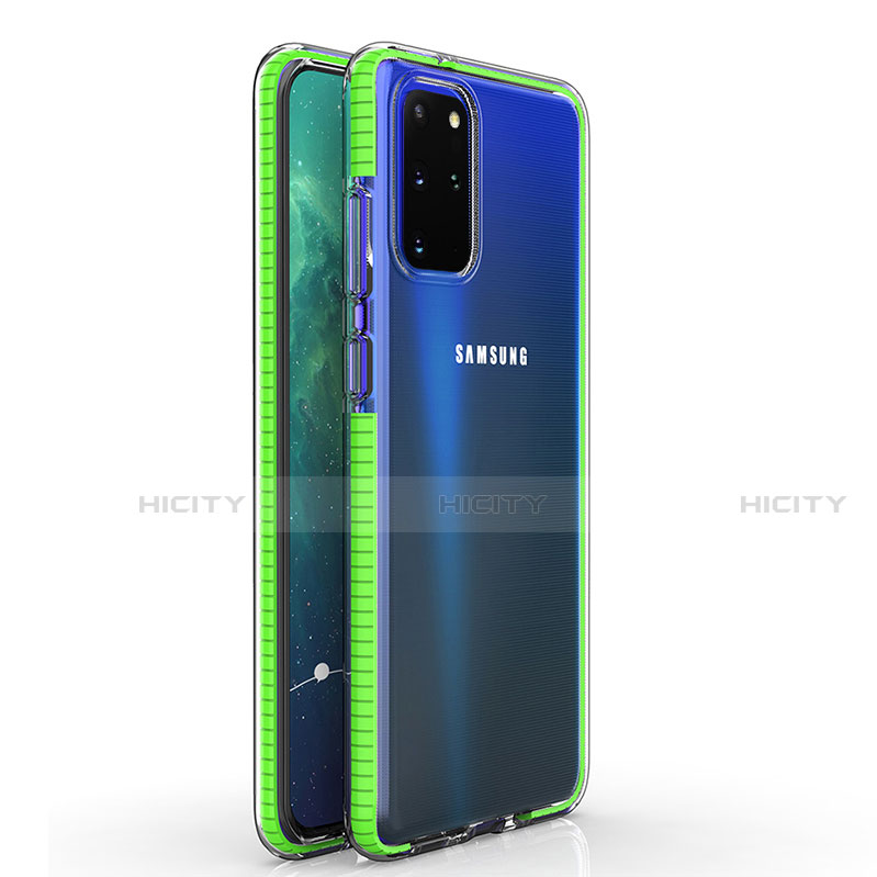 Coque Ultra Fine TPU Souple Housse Etui Transparente H01 pour Samsung Galaxy S20 Plus Vert Plus