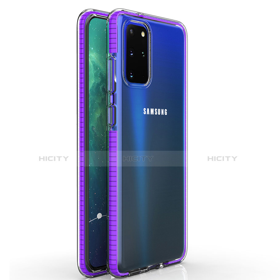Coque Ultra Fine TPU Souple Housse Etui Transparente H01 pour Samsung Galaxy S20 Plus Violet Plus