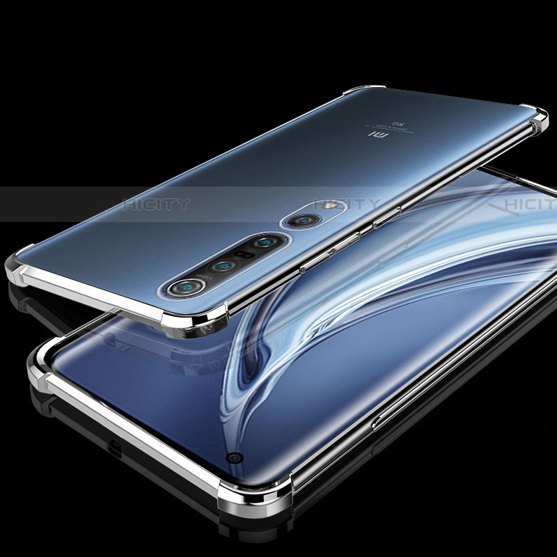 Coque Ultra Fine TPU Souple Housse Etui Transparente H01 pour Xiaomi Mi 10 Pro Argent Plus