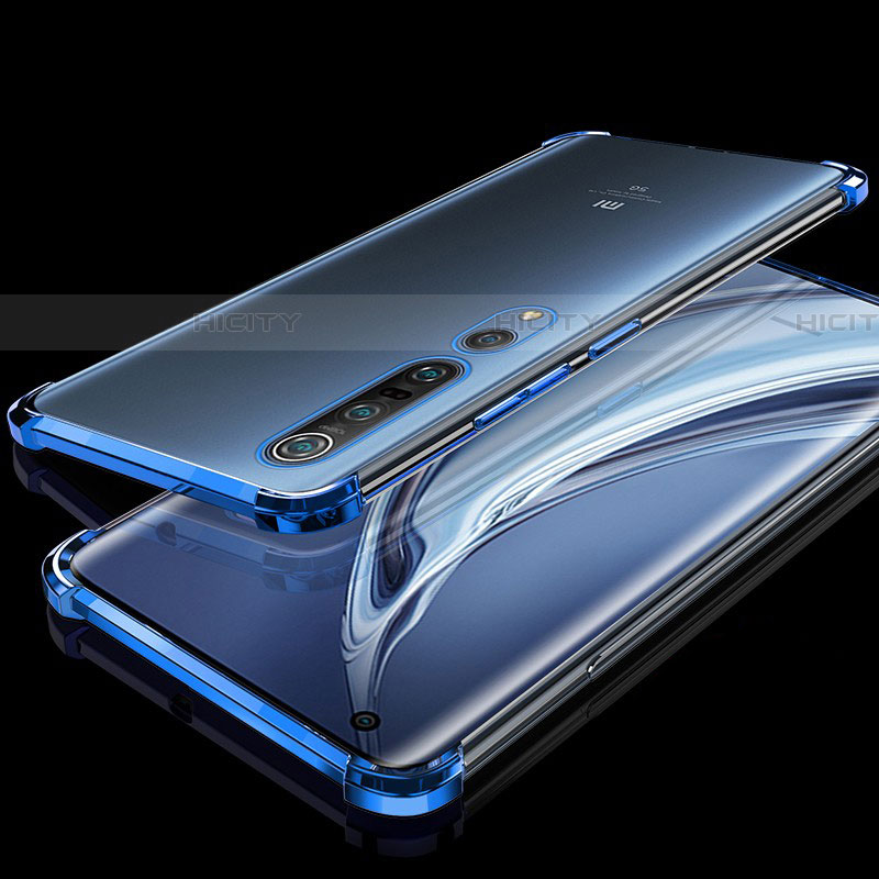 Coque Ultra Fine TPU Souple Housse Etui Transparente H01 pour Xiaomi Mi 10 Pro Bleu Plus