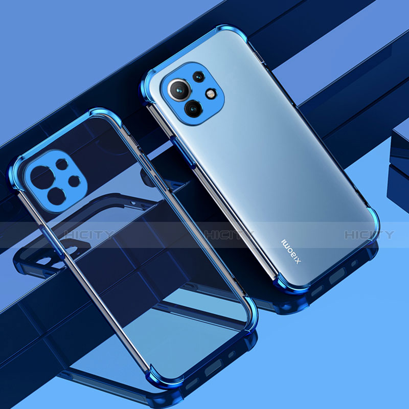 Coque Ultra Fine TPU Souple Housse Etui Transparente H01 pour Xiaomi Mi 11 Lite 4G Bleu Plus