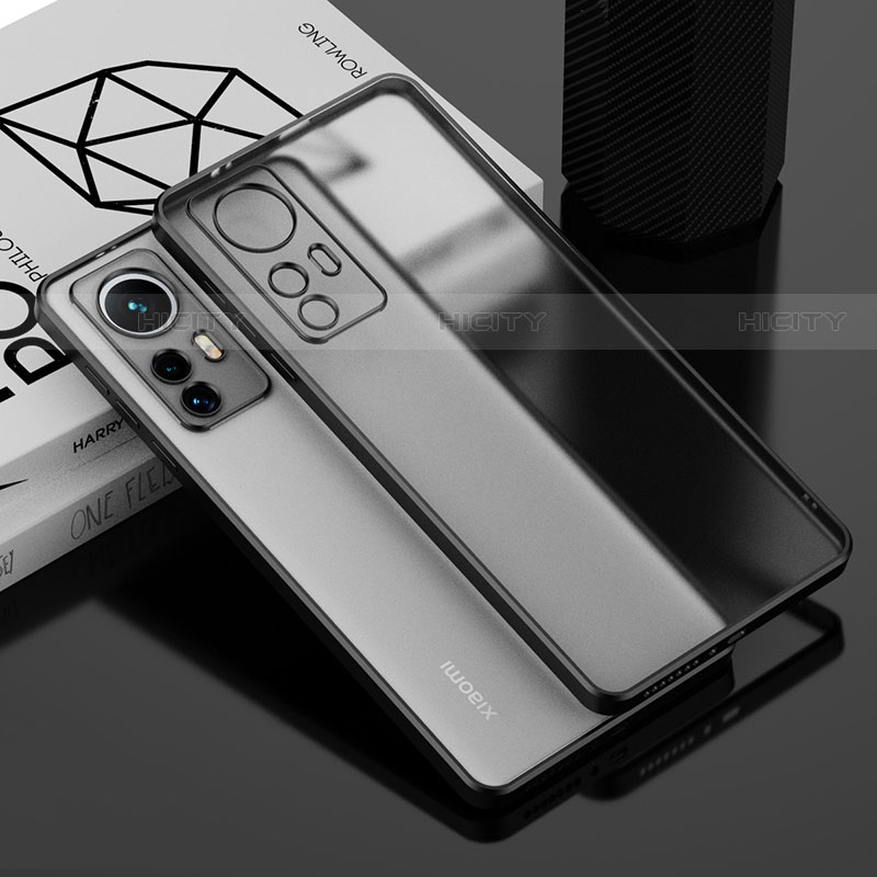 Coque Ultra Fine TPU Souple Housse Etui Transparente H01 pour Xiaomi Mi 12 Pro 5G Noir Plus