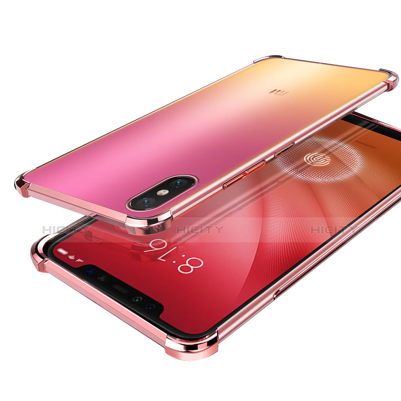 Coque Ultra Fine TPU Souple Housse Etui Transparente H01 pour Xiaomi Mi 8 Screen Fingerprint Edition Or Rose Plus