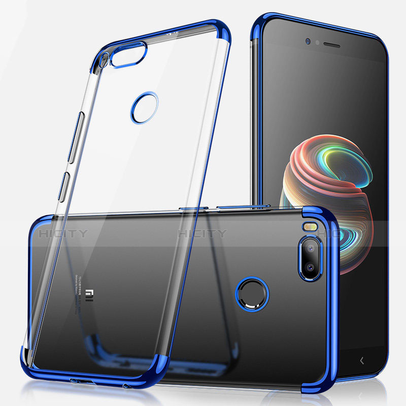 Coque Ultra Fine TPU Souple Housse Etui Transparente H01 pour Xiaomi Mi A1 Bleu Plus