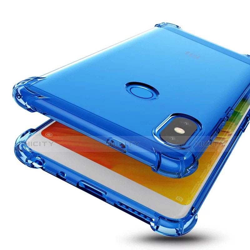 Coque Ultra Fine TPU Souple Housse Etui Transparente H01 pour Xiaomi Redmi Note 5 AI Dual Camera Bleu Plus