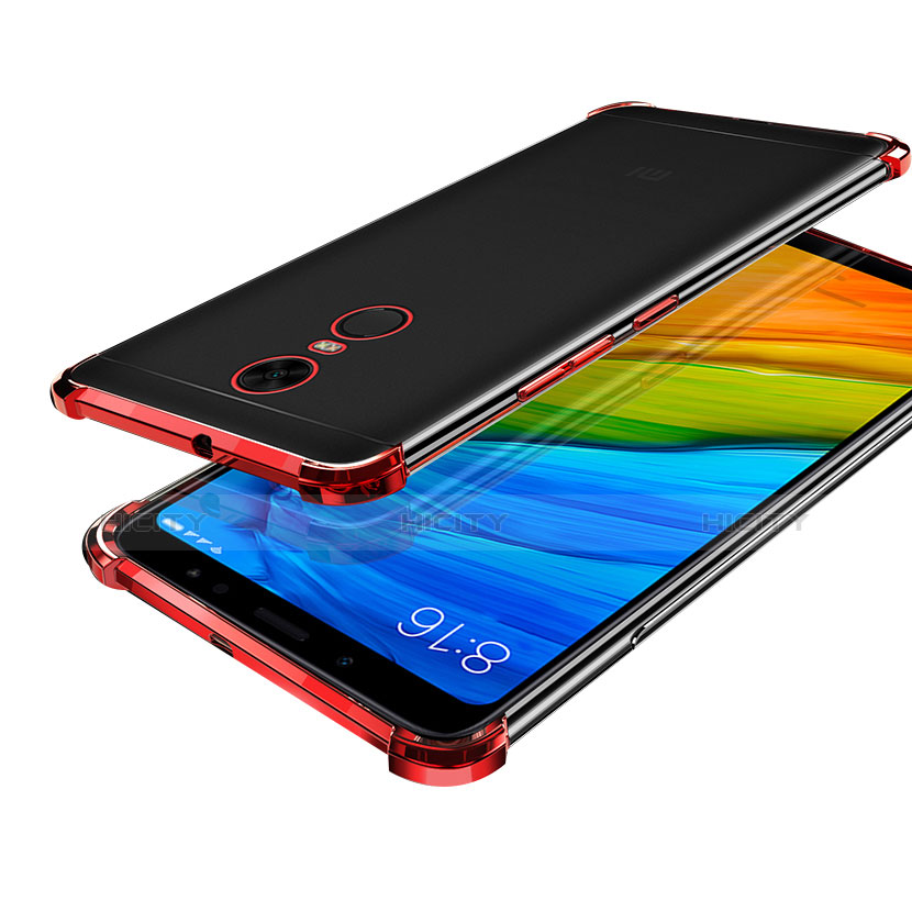 Coque Ultra Fine TPU Souple Housse Etui Transparente H01 pour Xiaomi Redmi Note 5 Indian Version Rouge Plus
