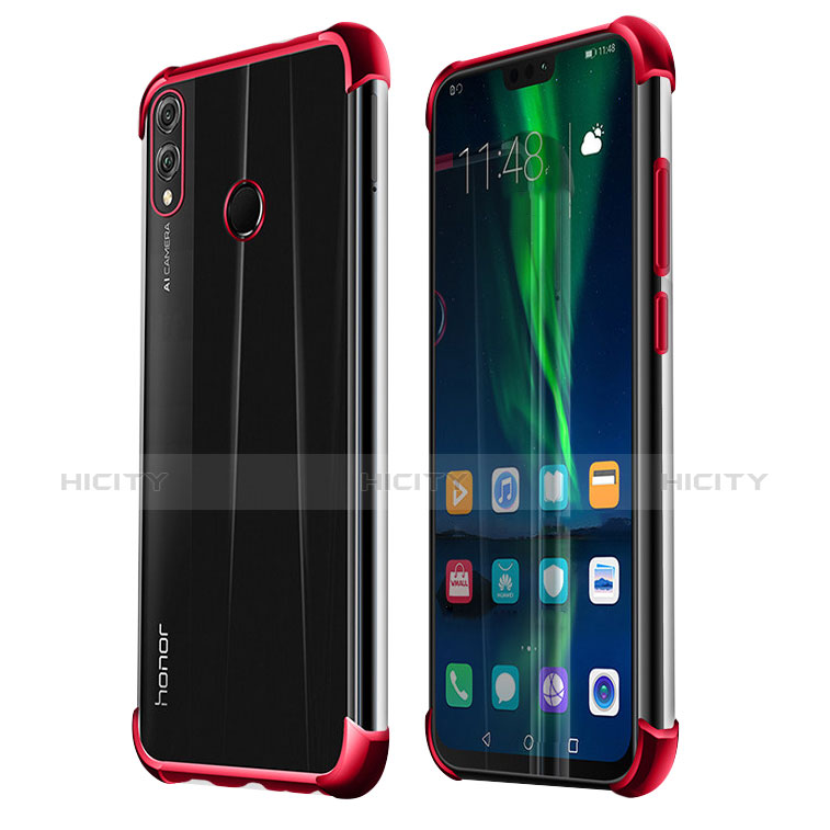 Coque Ultra Fine TPU Souple Housse Etui Transparente H02 pour Huawei Honor 8X Rouge Plus
