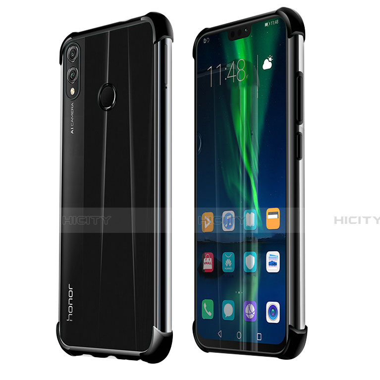 Coque Ultra Fine TPU Souple Housse Etui Transparente H02 pour Huawei Honor V10 Lite Noir Plus