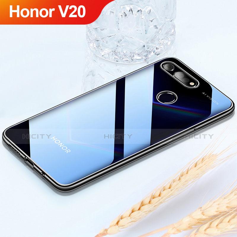 Coque Ultra Fine TPU Souple Housse Etui Transparente H02 pour Huawei Honor View 20 Noir Plus