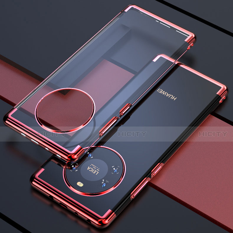 Coque Ultra Fine TPU Souple Housse Etui Transparente H02 pour Huawei Mate 40 Rouge Plus
