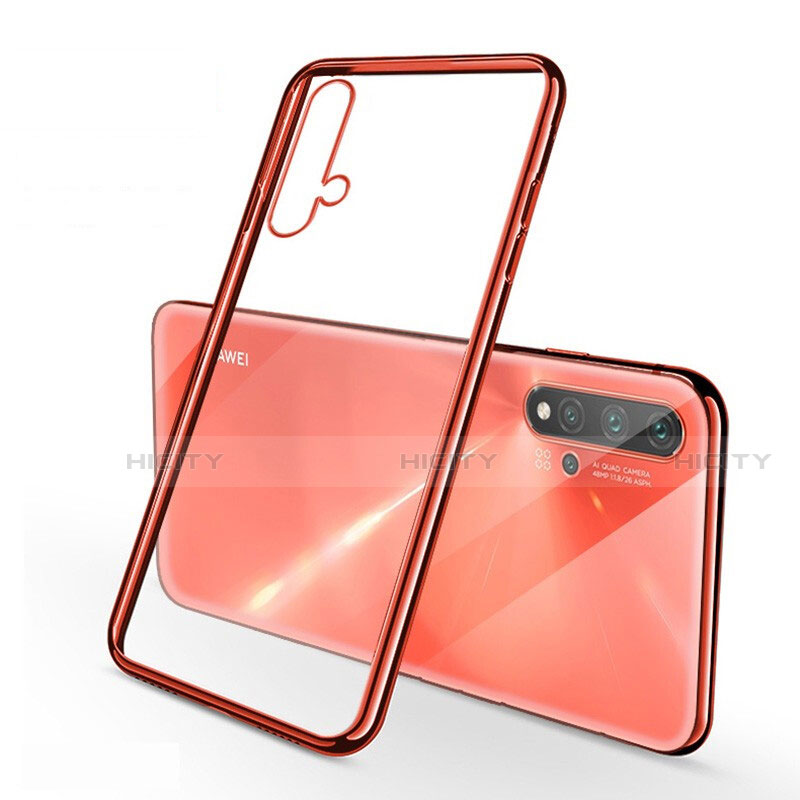 Coque Ultra Fine TPU Souple Housse Etui Transparente H02 pour Huawei Nova 5 Pro Rouge Plus