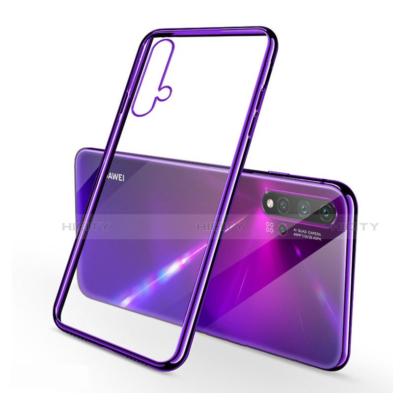 Coque Ultra Fine TPU Souple Housse Etui Transparente H02 pour Huawei Nova 5 Pro Violet Plus