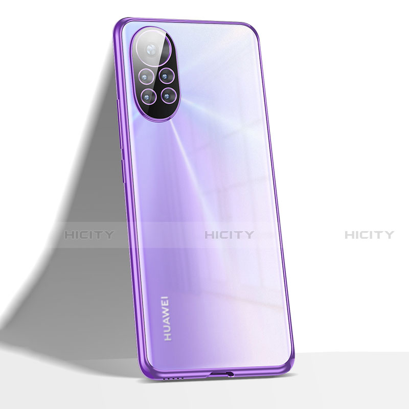 Coque Ultra Fine TPU Souple Housse Etui Transparente H02 pour Huawei Nova 8 Pro 5G Violet Plus