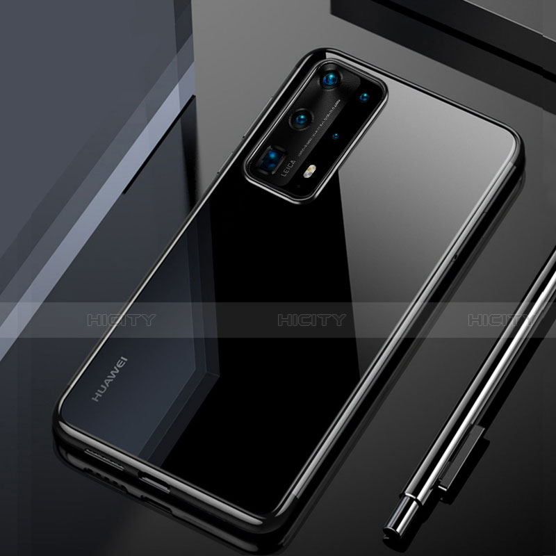 Coque Ultra Fine TPU Souple Housse Etui Transparente H02 pour Huawei P40 Pro+ Plus Noir Plus