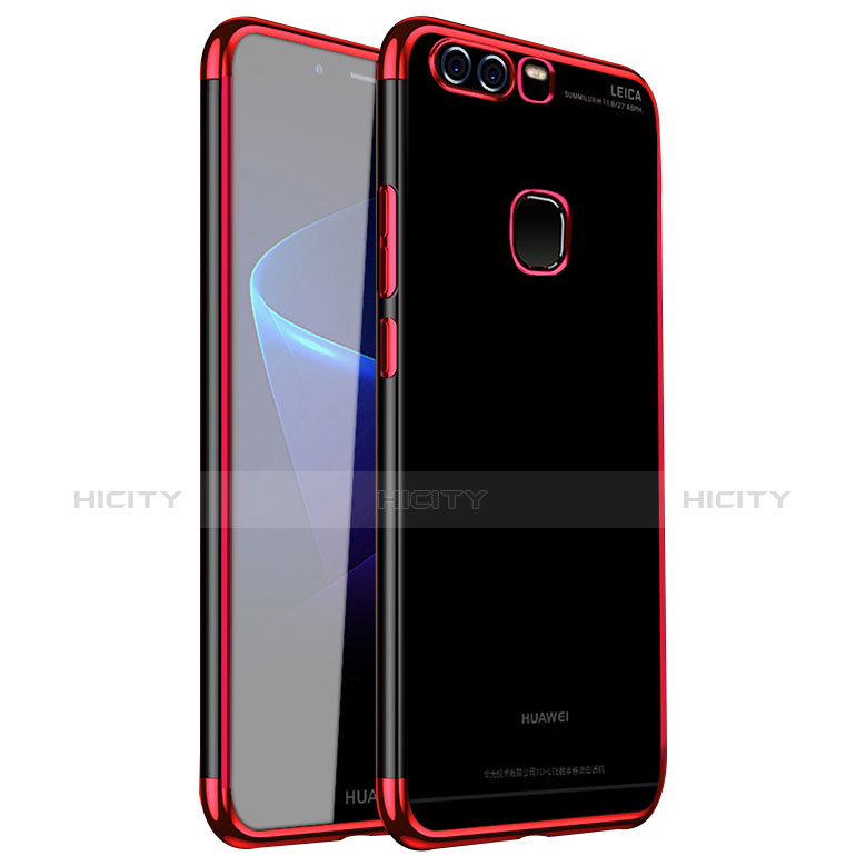 Coque Ultra Fine TPU Souple Housse Etui Transparente H02 pour Huawei P9 Rouge Plus