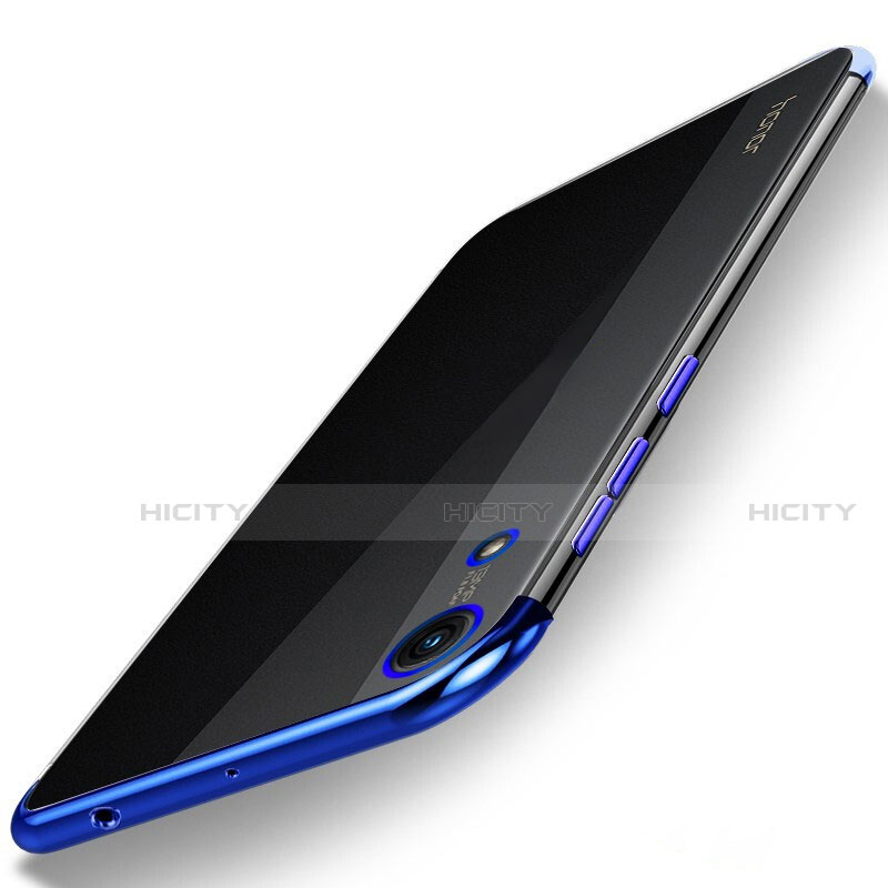 Coque Ultra Fine TPU Souple Housse Etui Transparente H02 pour Huawei Y6 Pro (2019) Bleu Plus