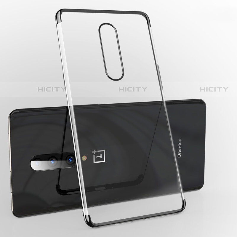 Coque Ultra Fine TPU Souple Housse Etui Transparente H02 pour OnePlus 7 Pro Noir Plus